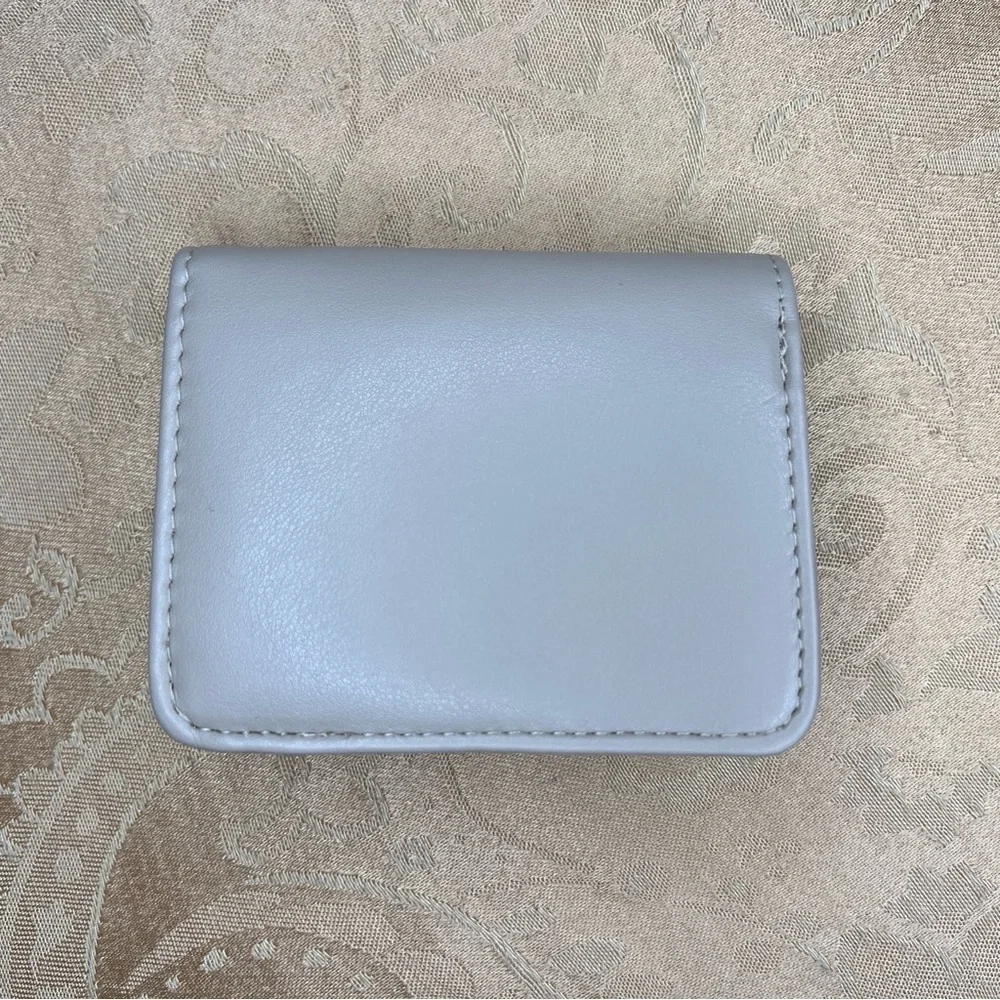 SMALL WALLET BEIGE BLACK WHITE TRAVEL CASUAL  TRI COLOR
